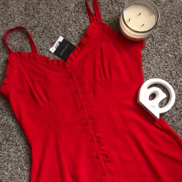 SOLD Topshop Ruffled Dress - Picture 2 of 7